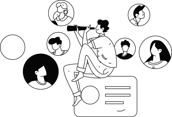 Business team doing online meeting  Illustration