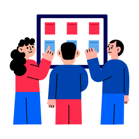 Business team doing online meeting  Illustration