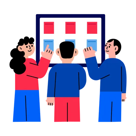 Business team doing online meeting  Illustration