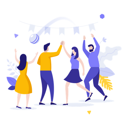 Business team doing party  Illustration