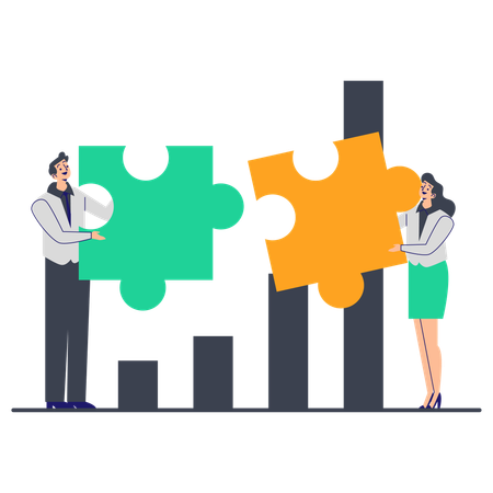 Business team doing Teamwork  Illustration