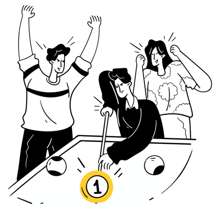 Business team doing unified goal setting  Illustration