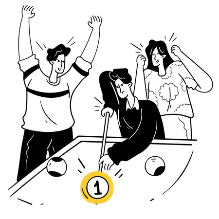 Business team doing unified goal setting  Illustration