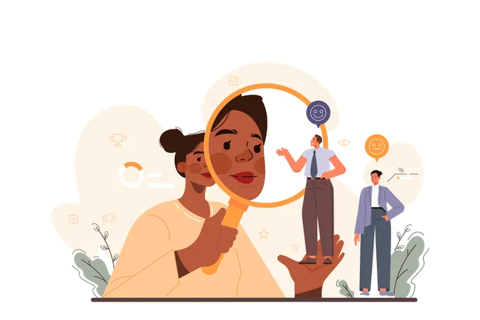 Business team environment building skill  Illustration