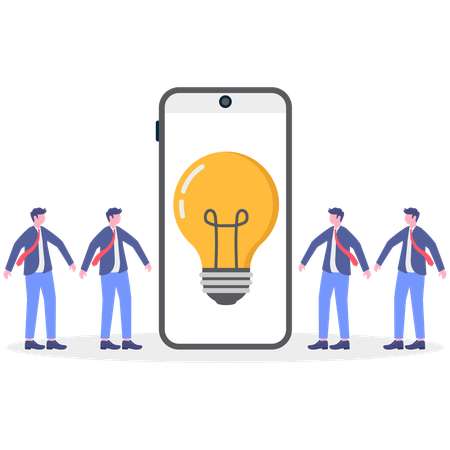 Business Team getting business idea  Illustration