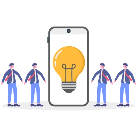 Business Team getting business idea  Illustration