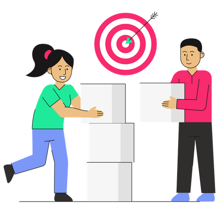 Business team goal  Illustration