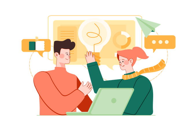 Business Team Idea  Illustration