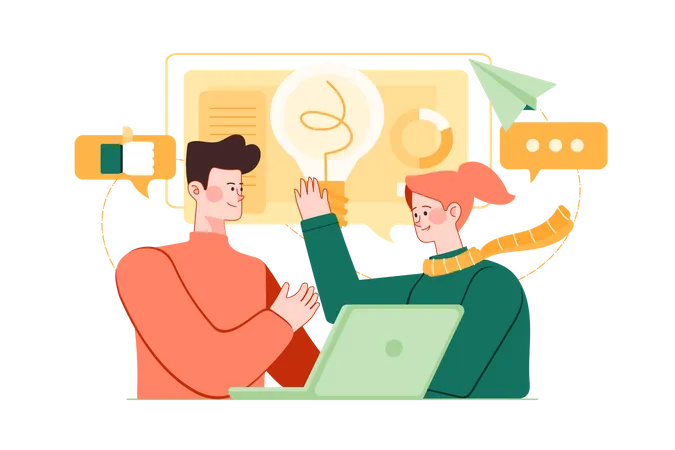 Business Team Idea  Illustration