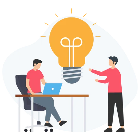 Business team ideas sharing  Illustration