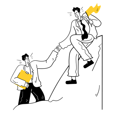 Business team Inspiring Team to Achieve Goals  Illustration
