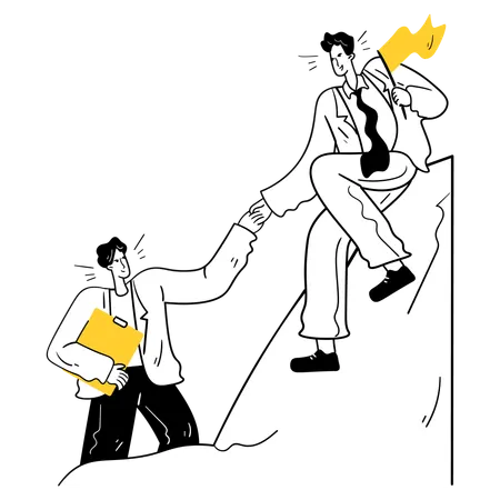 Business team Inspiring Team to Achieve Goals  Illustration