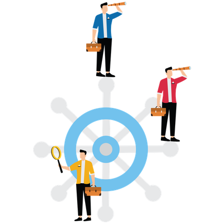 Kapitäne und Crews von Business-Teams  Illustration