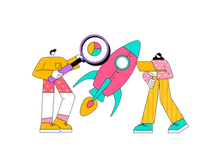 Business team launching new business product