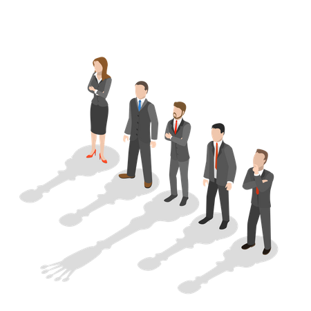 Business team leader  Illustration