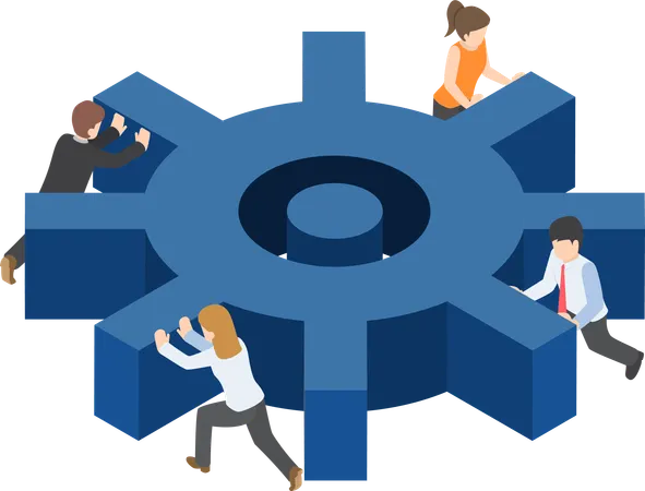Business team management  Illustration