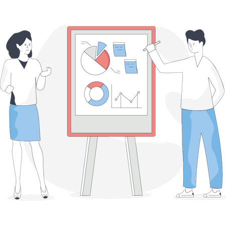 Business team managing task schedule  Illustration