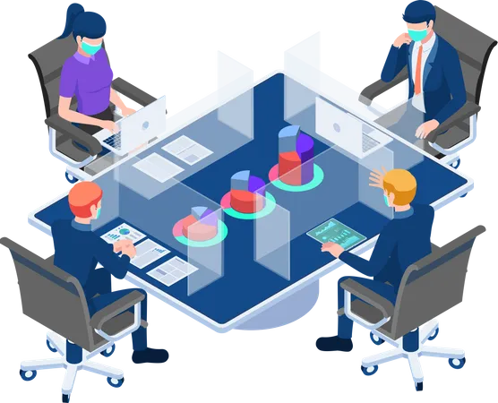 Business Team Meeting Illustration