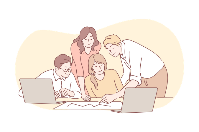 Business team meeting  Illustration