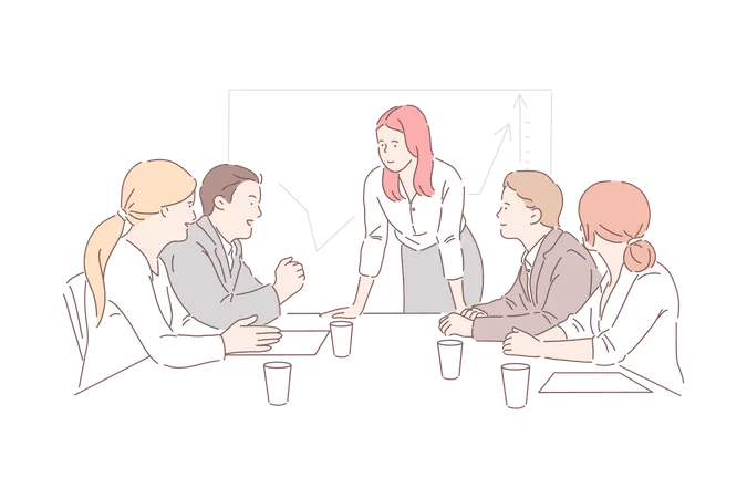 Business team meeting  Illustration