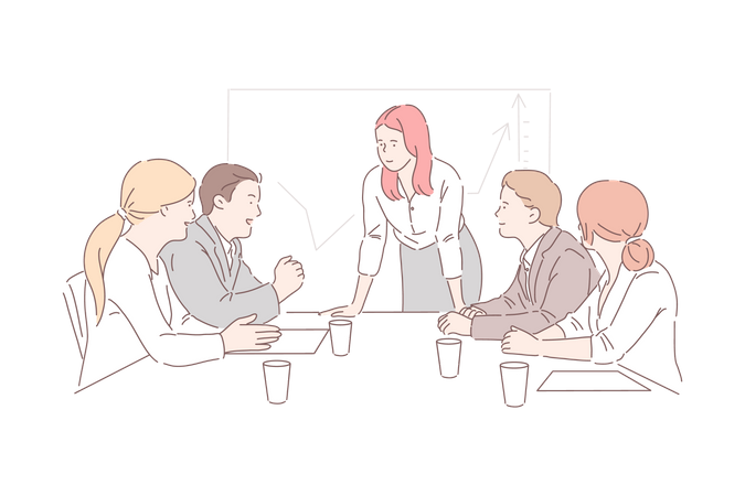 Business team meeting  Illustration