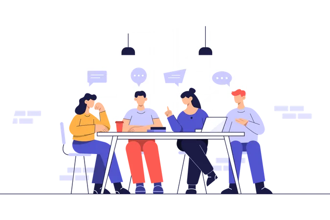 Business team meeting  Illustration