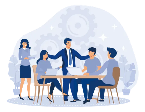 Business team meeting  Illustration