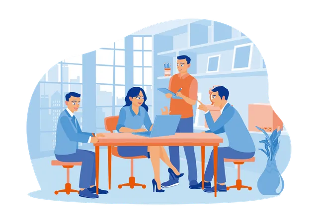 Business team meeting in office  Illustration