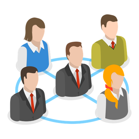 Business team organization  Illustration