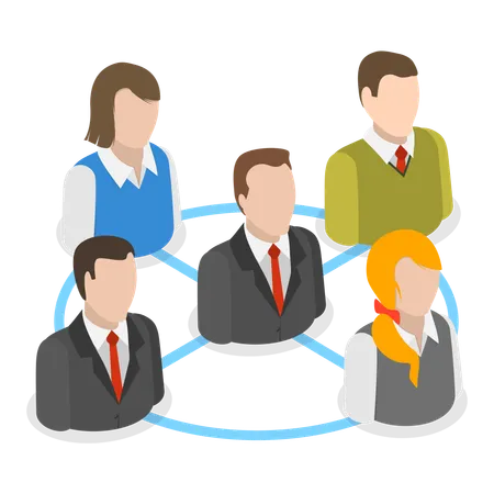 Business team organization  Illustration