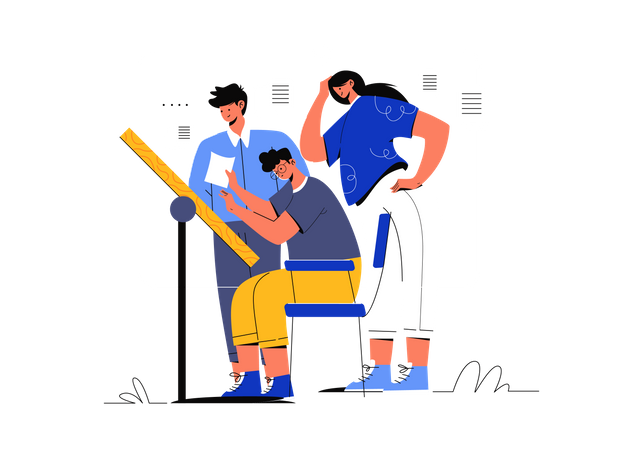 Business team planning on new project  イラスト
