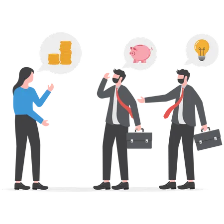 Business Teams Planning With Exchange Ideas And Investment Analysis Together Illustration