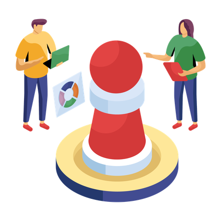 Business-Team plant Geschäftsstrategien  Illustration