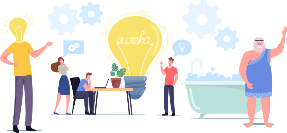 Business Team Search Insights für die Projektentwicklung  Illustration