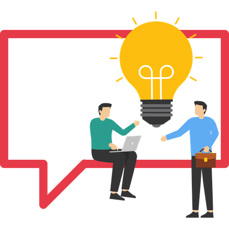 Business team sharing ideas  Illustration