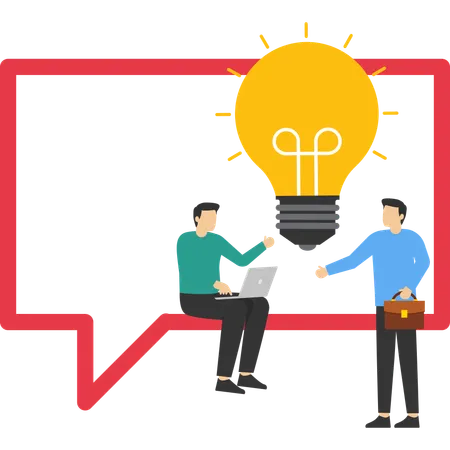 Business team sharing ideas  Illustration