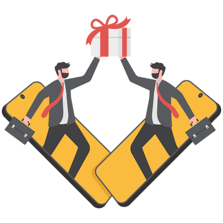 Business team sharing rewards  Illustration