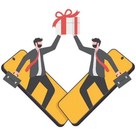 Business team sharing rewards  Illustration