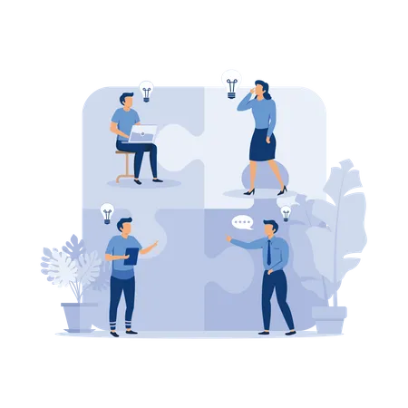 Business team solution  Illustration