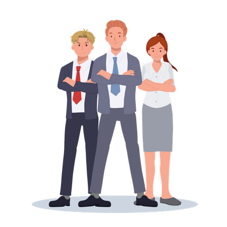 Business team stand together  Illustration