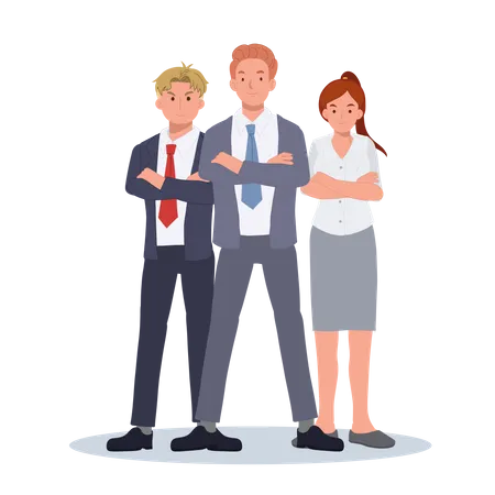 Business team stand together  Illustration