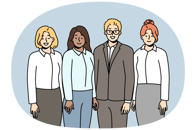 Business team successful work  Illustration