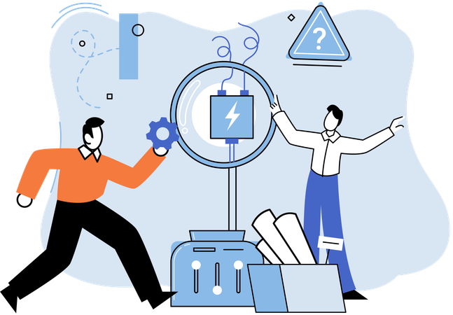 Business team taking business help  Illustration