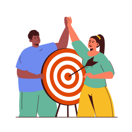 Business team Target  Illustration