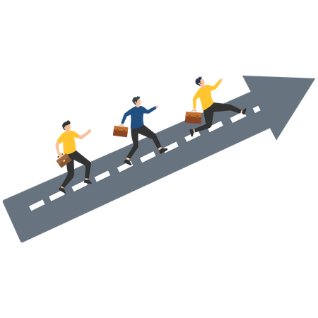 Business team with common aims  Illustration