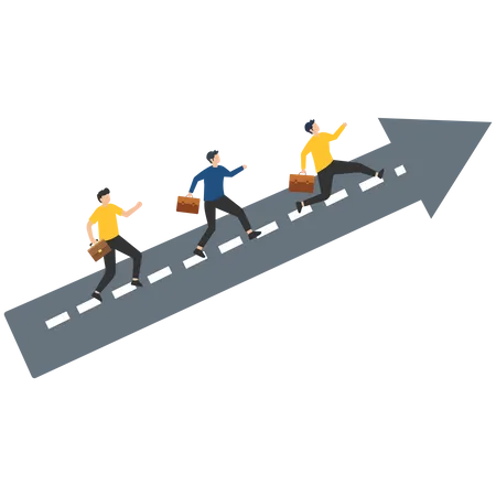 Business team with common aims  Illustration