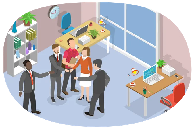 Business Team Work  Illustration