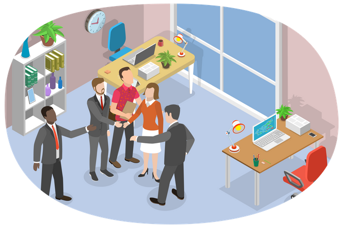 Business Team Work  Illustration