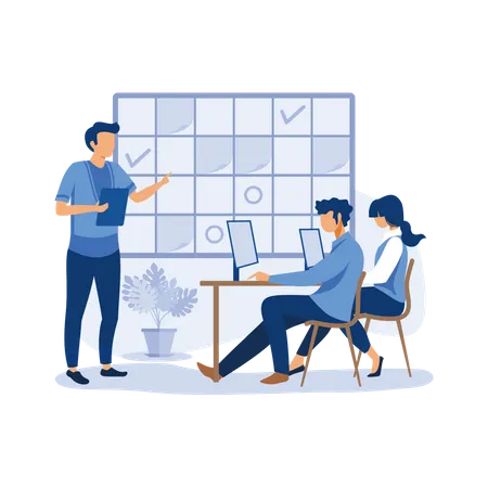 Business team work planning  Illustration