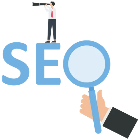 Business team work with SEO  Illustration